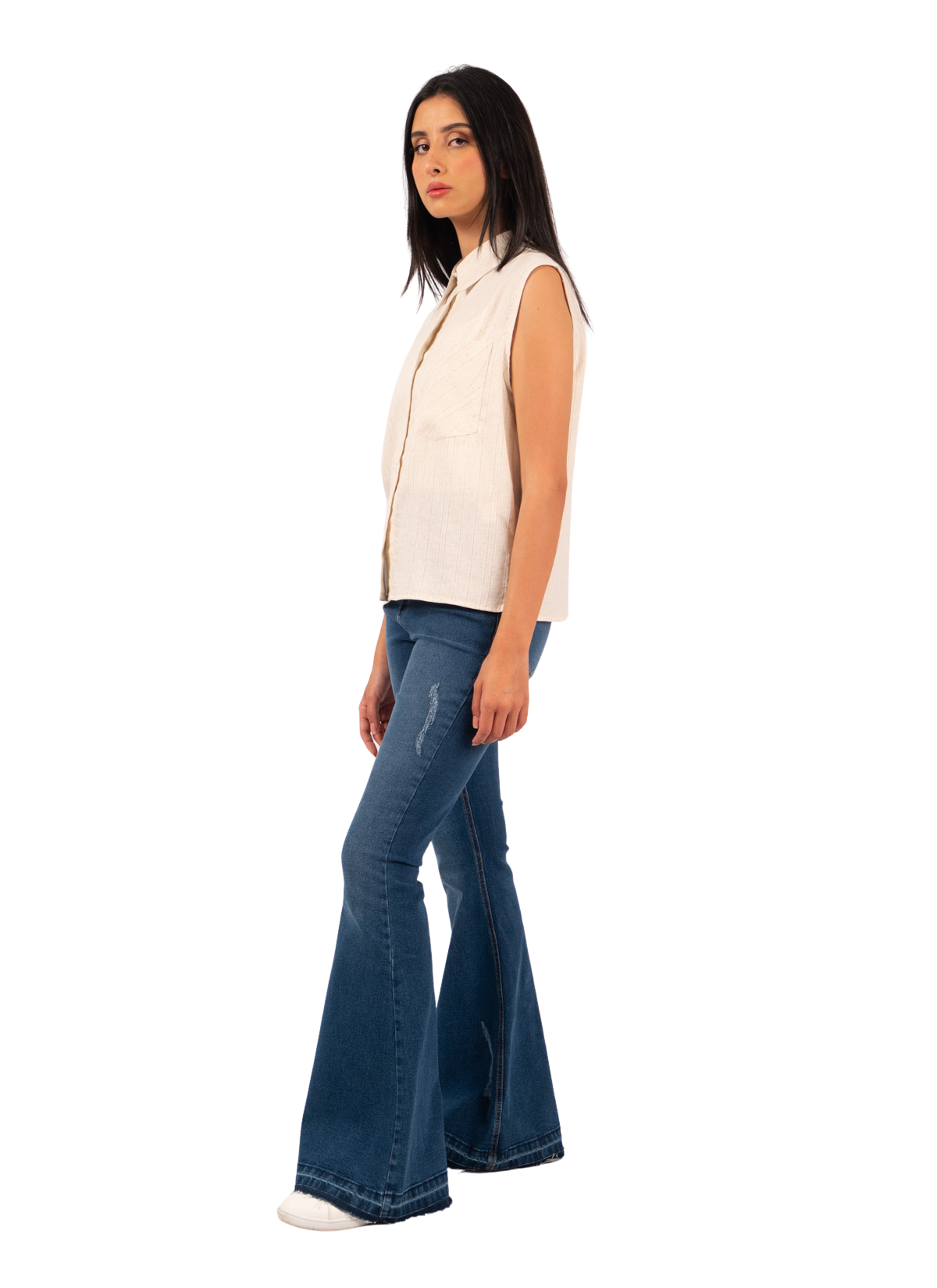 CHEMISE EN LIN RAYÉ