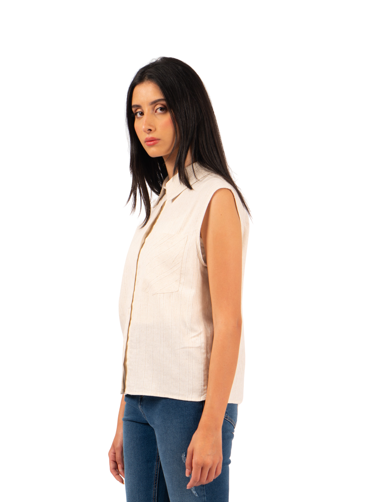 CHEMISE EN LIN RAYÉ