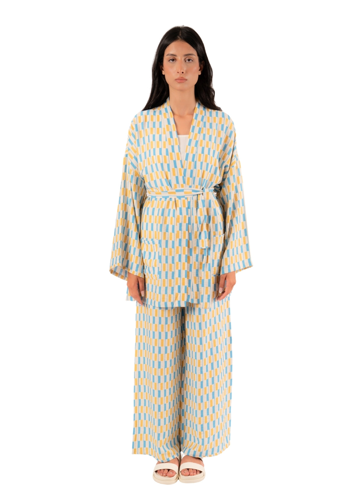 KIMONO EN CREPE IMPRIMÉ