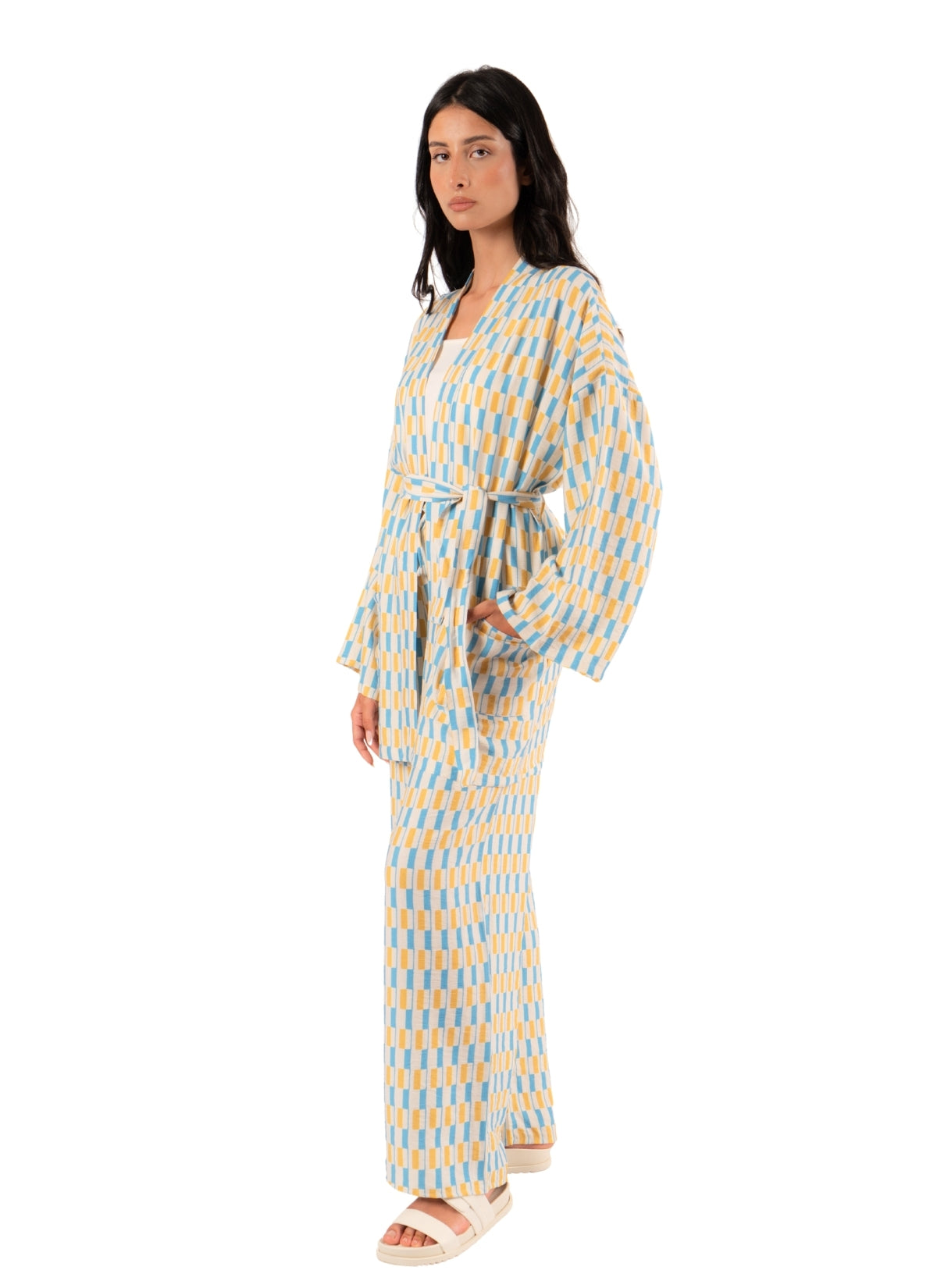 KIMONO EN CREPE IMPRIMÉ