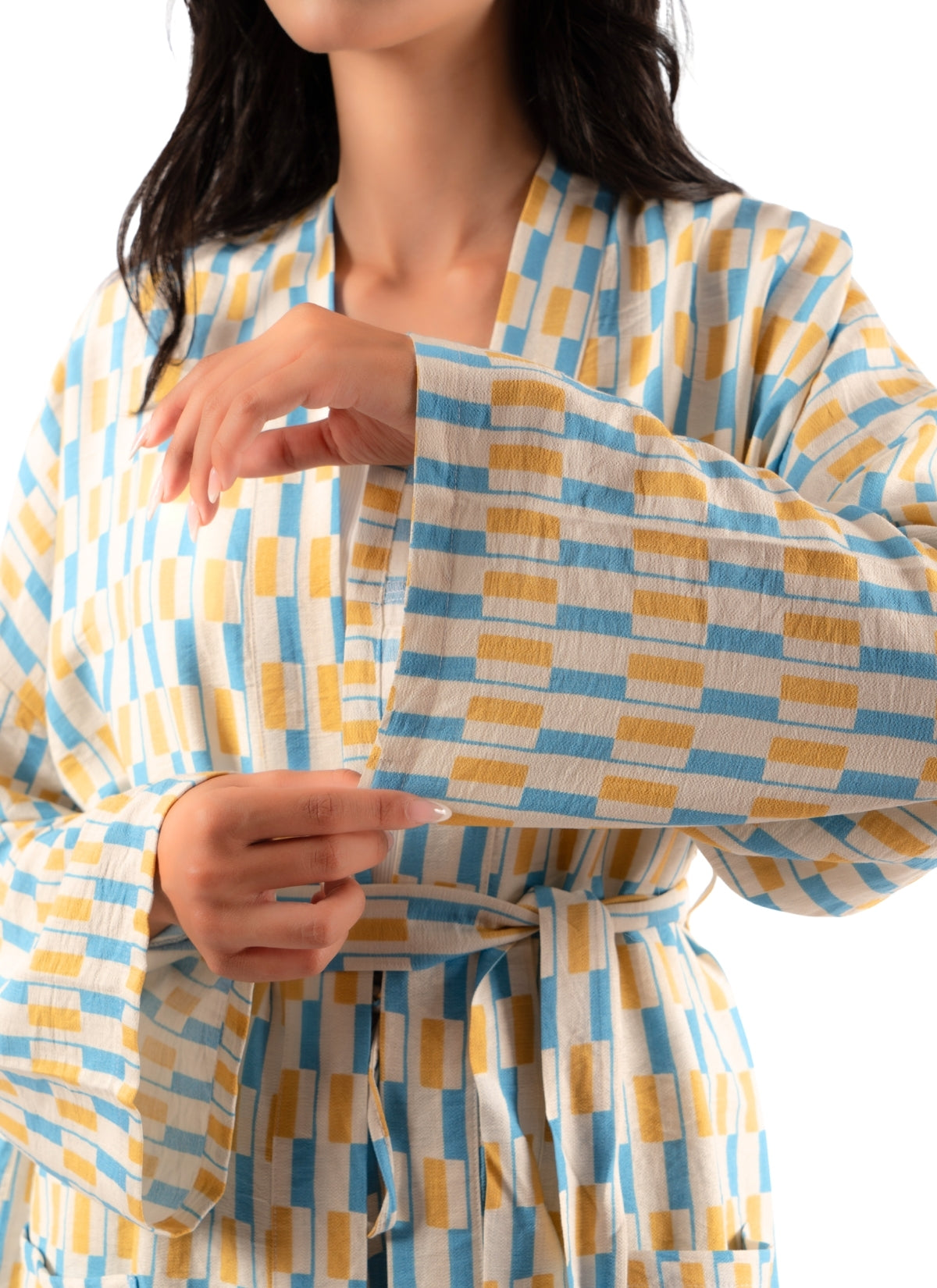 KIMONO EN CREPE IMPRIMÉ