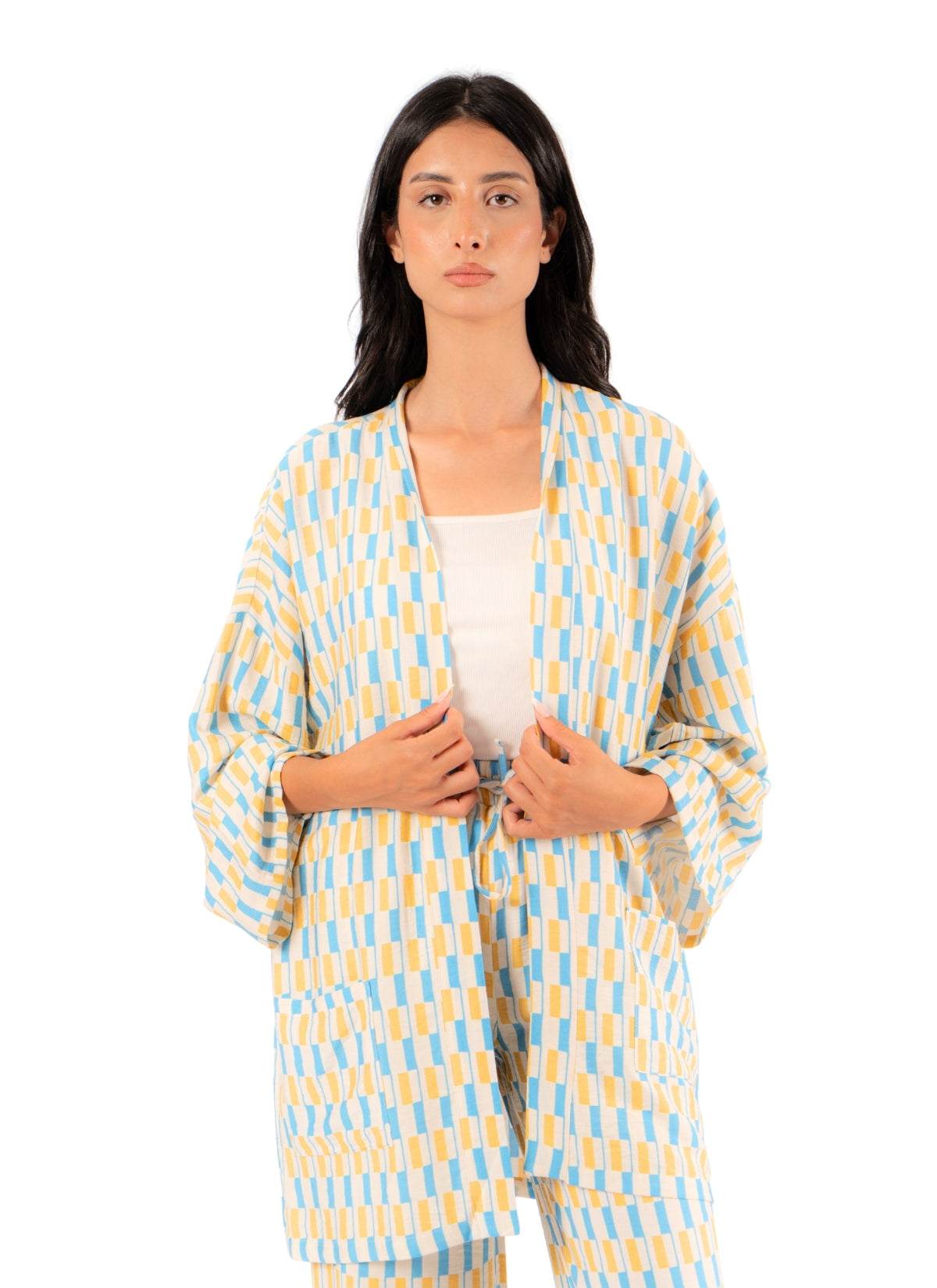 KIMONO EN CREPE IMPRIMÉ