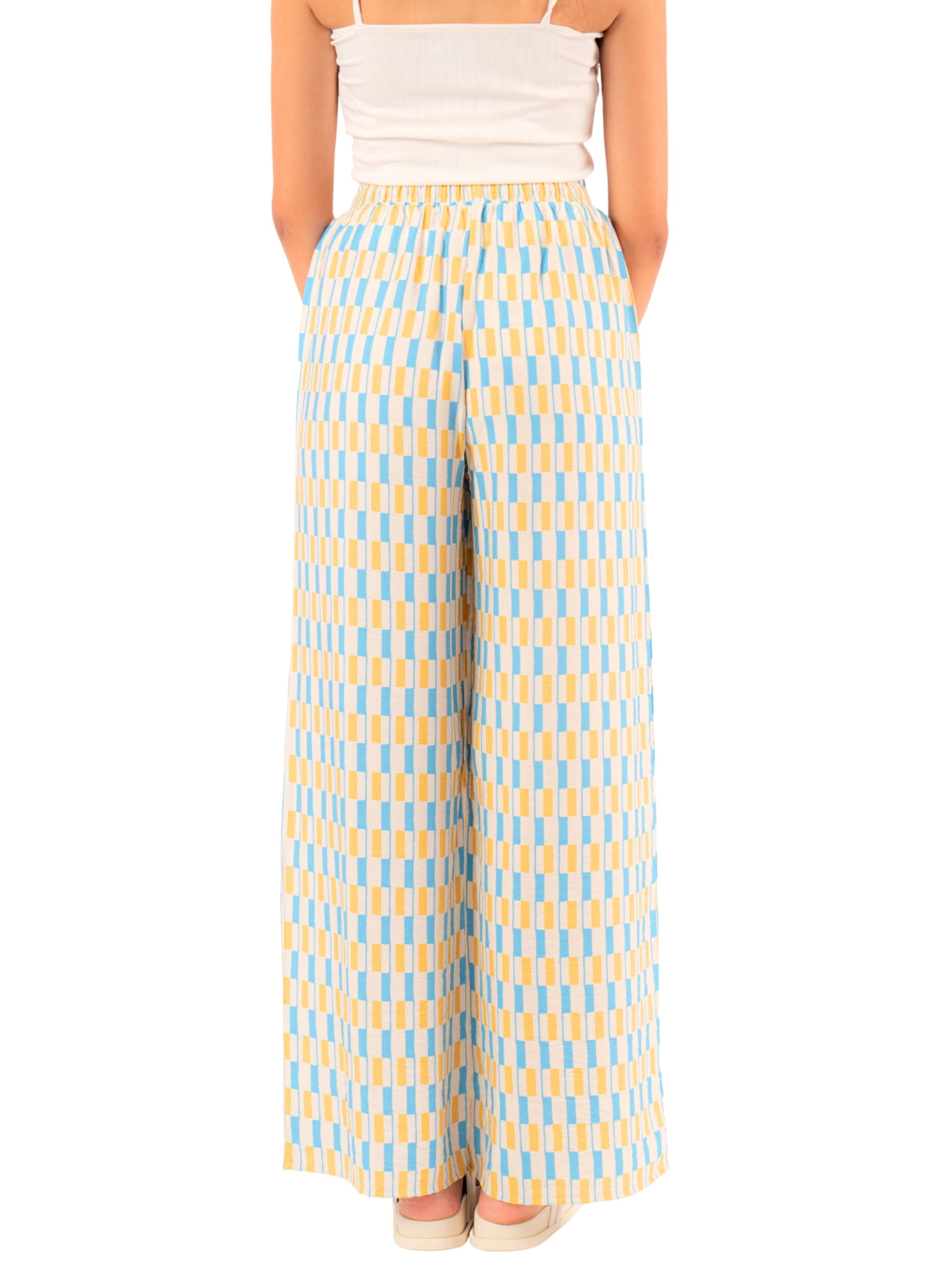 PANTALON EN CREPE IMPRIMÉ
