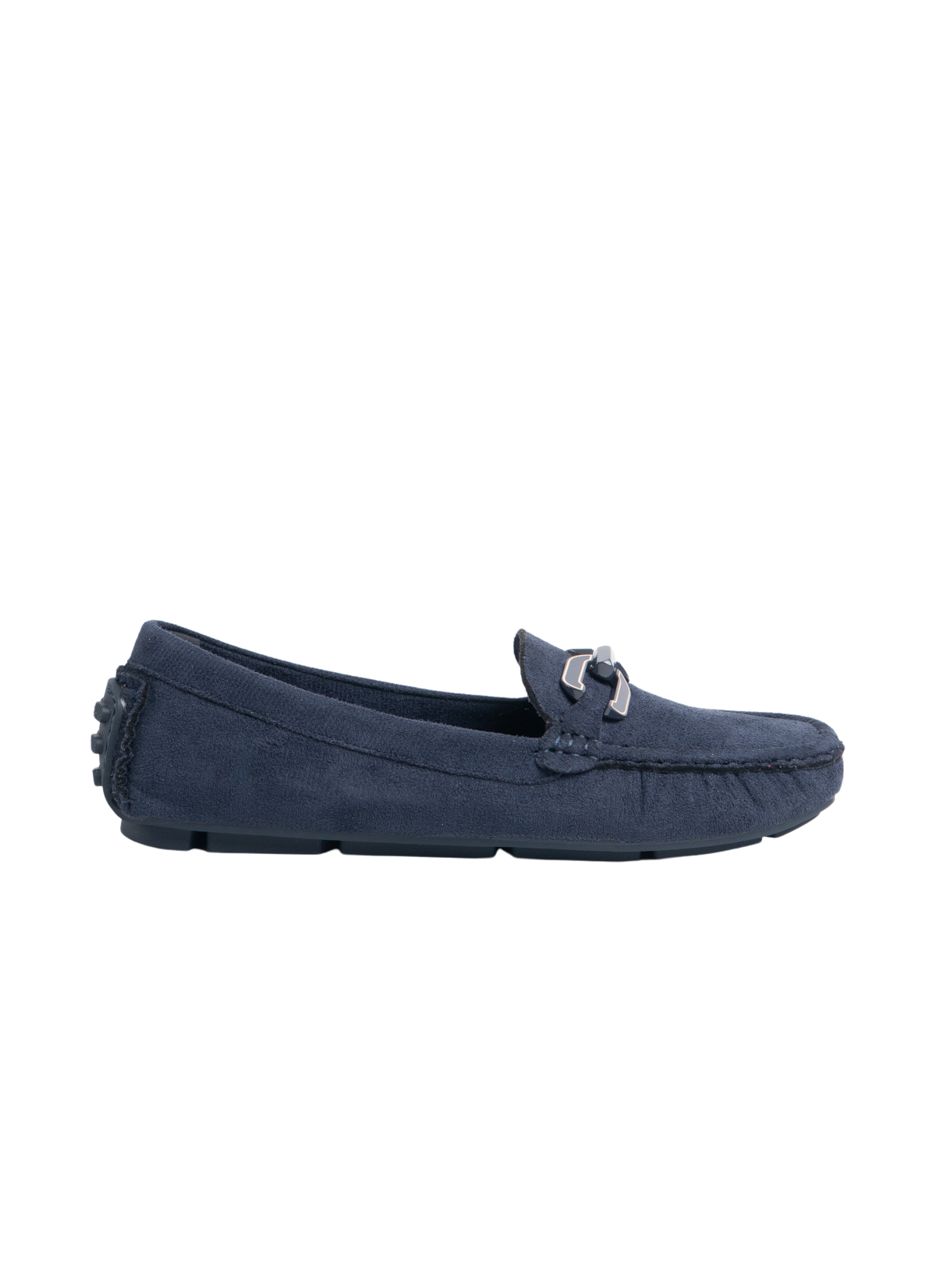Mocassins classiques en daim bleu