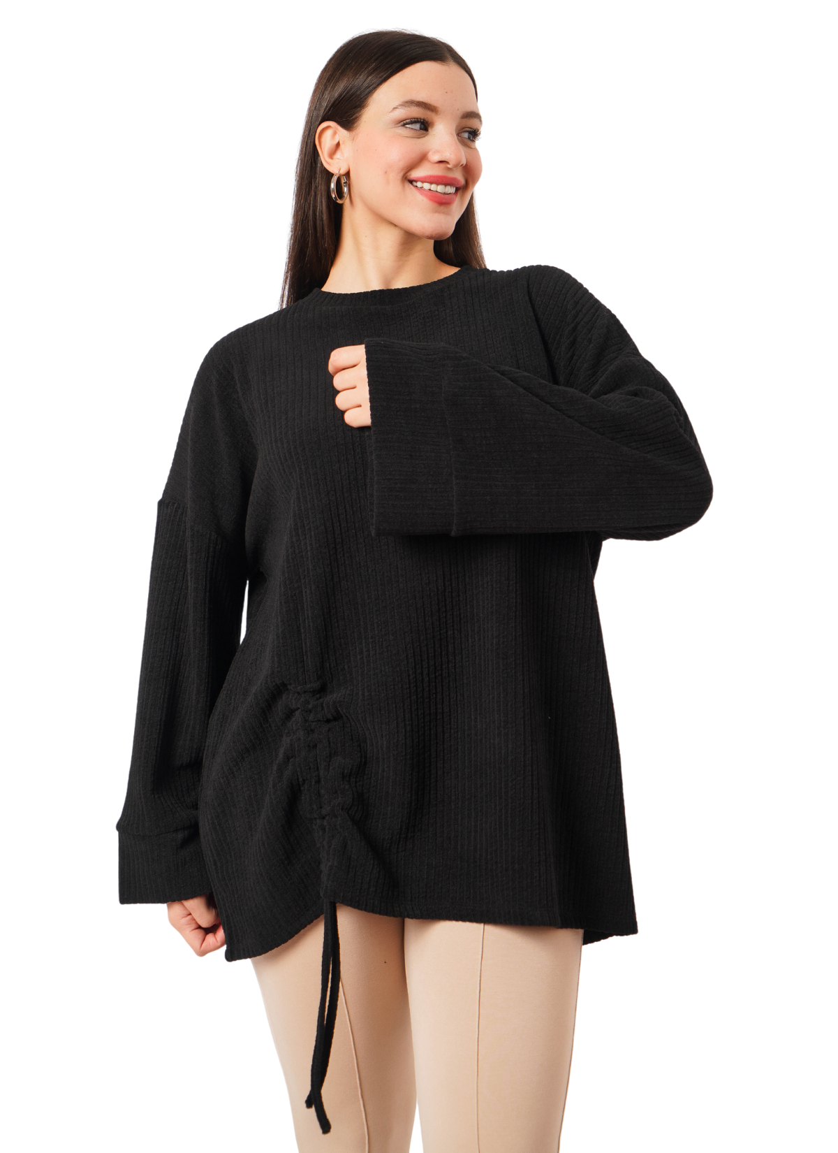pull douillet froncé