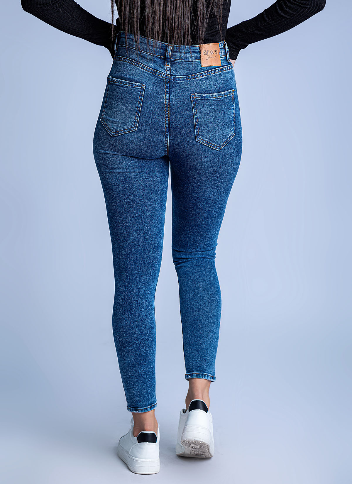 Pantalon Slim en Denim