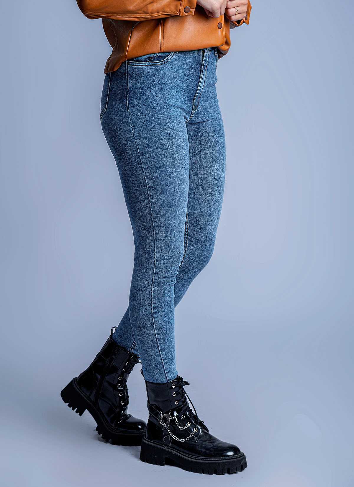Pantalon Slim en Denim