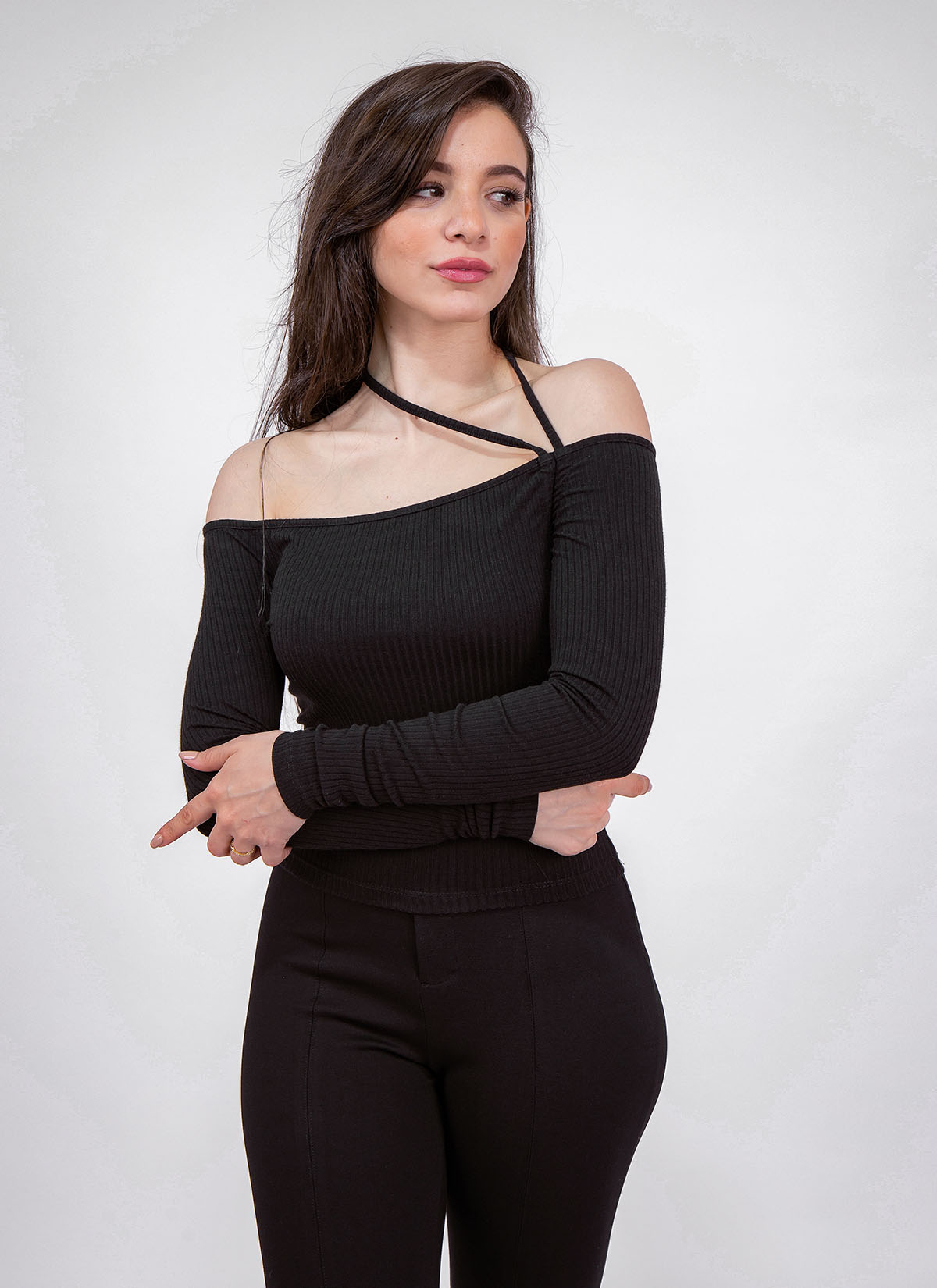 Top à Manches Raglan Détail Coulisse
