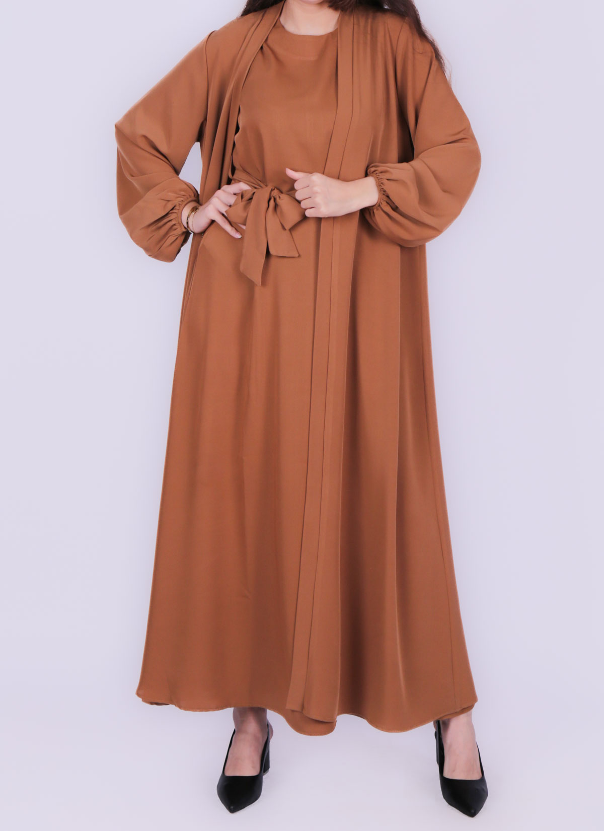 Robe Sans Manches en Crêpe