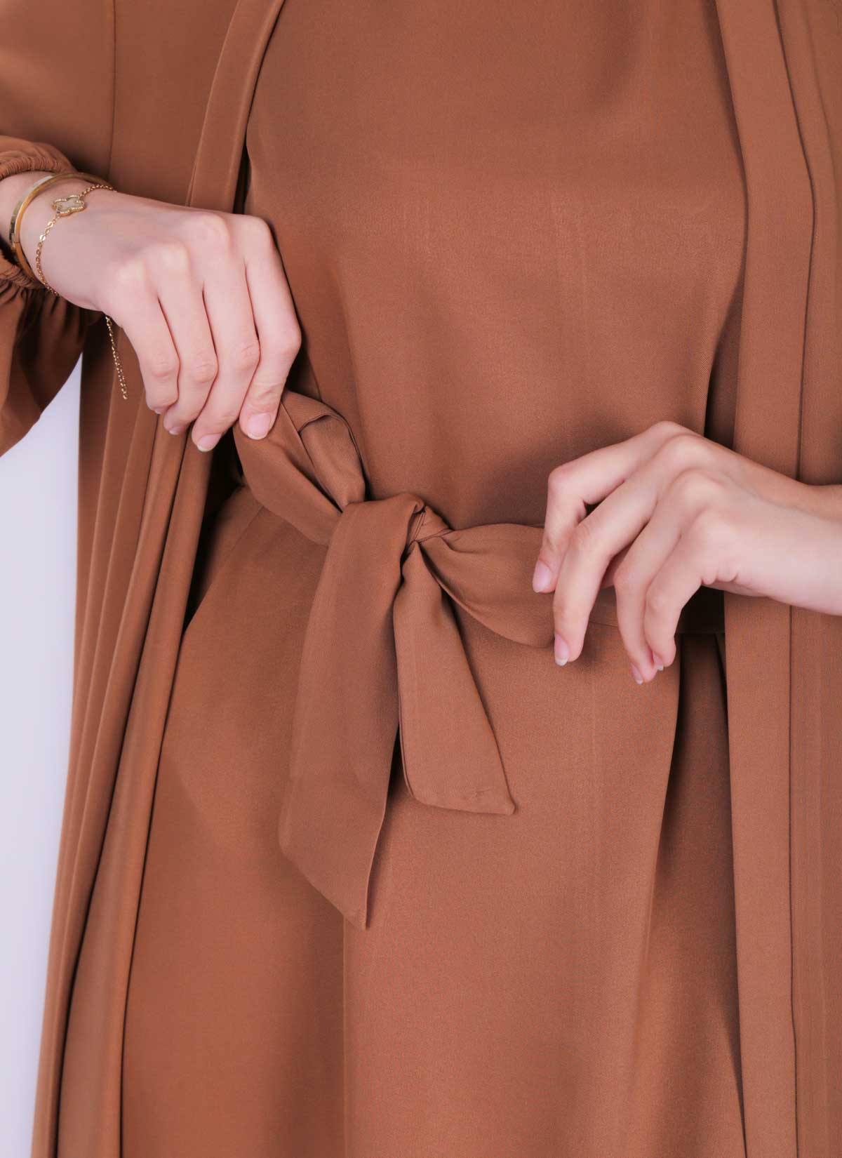 Robe Sans Manches en Crêpe