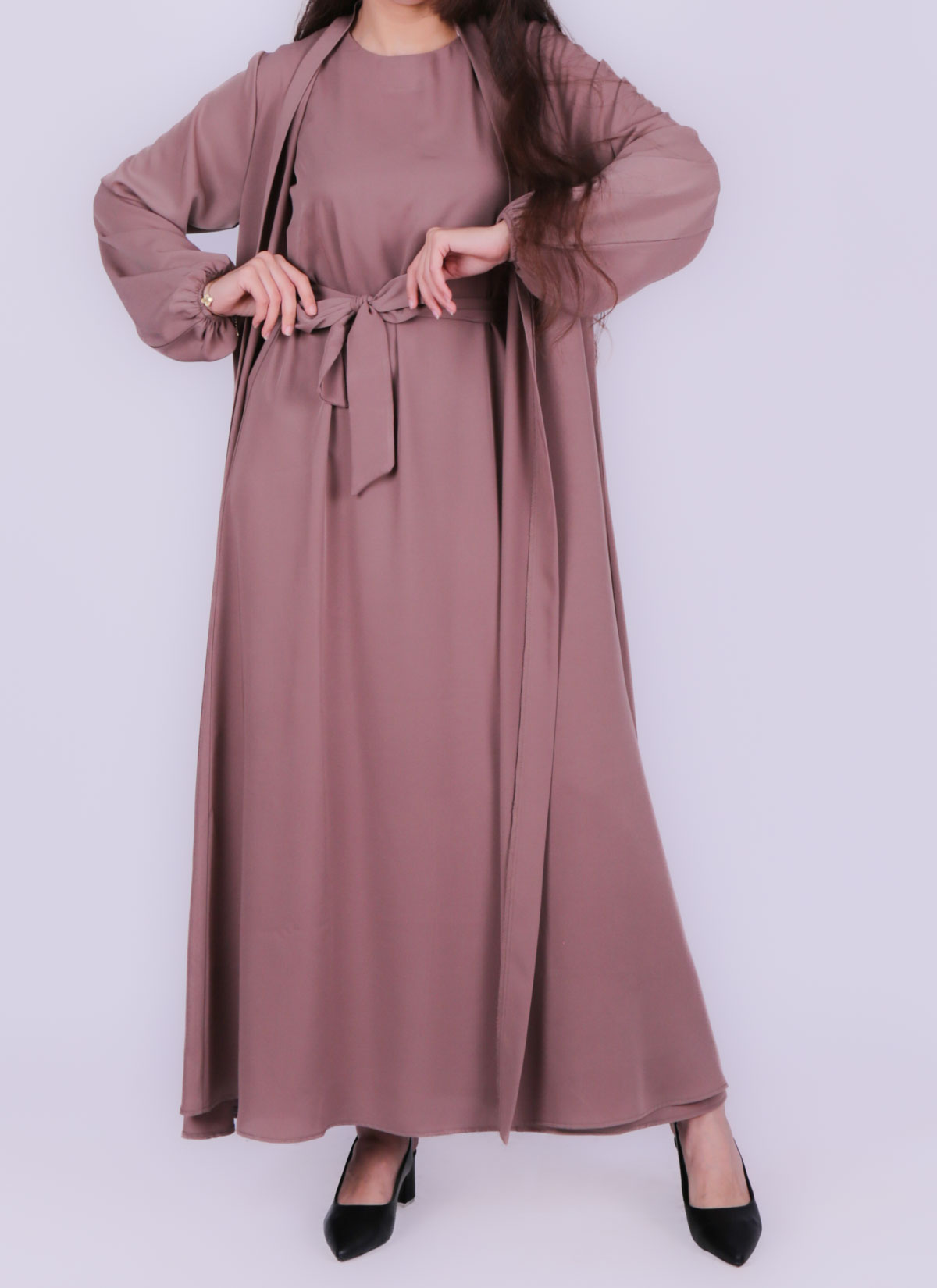 Robe Sans Manches en Crêpe