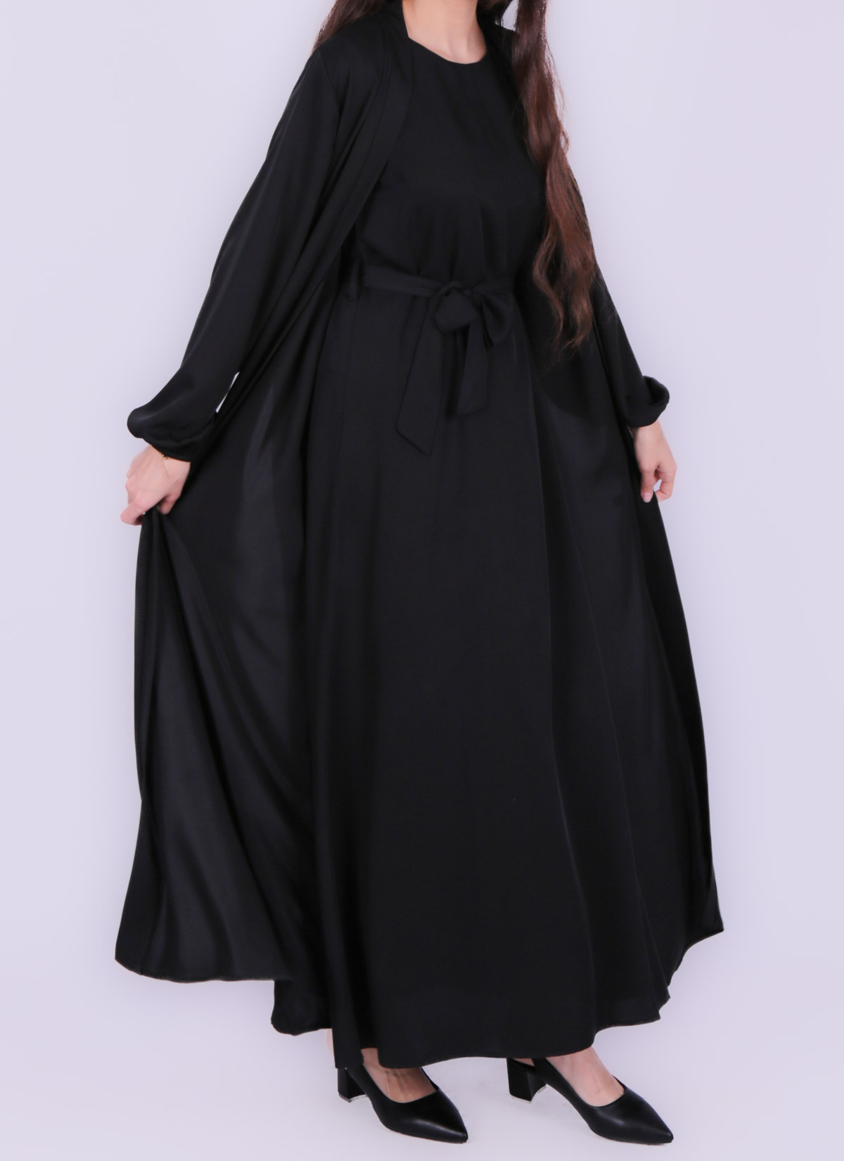 Robe Sans Manches en Crêpe