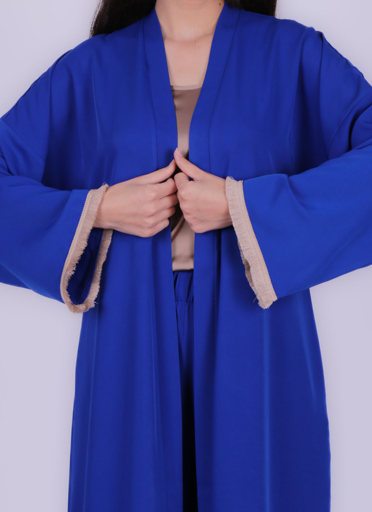 Kimono Ouvert en Crêpe Uni