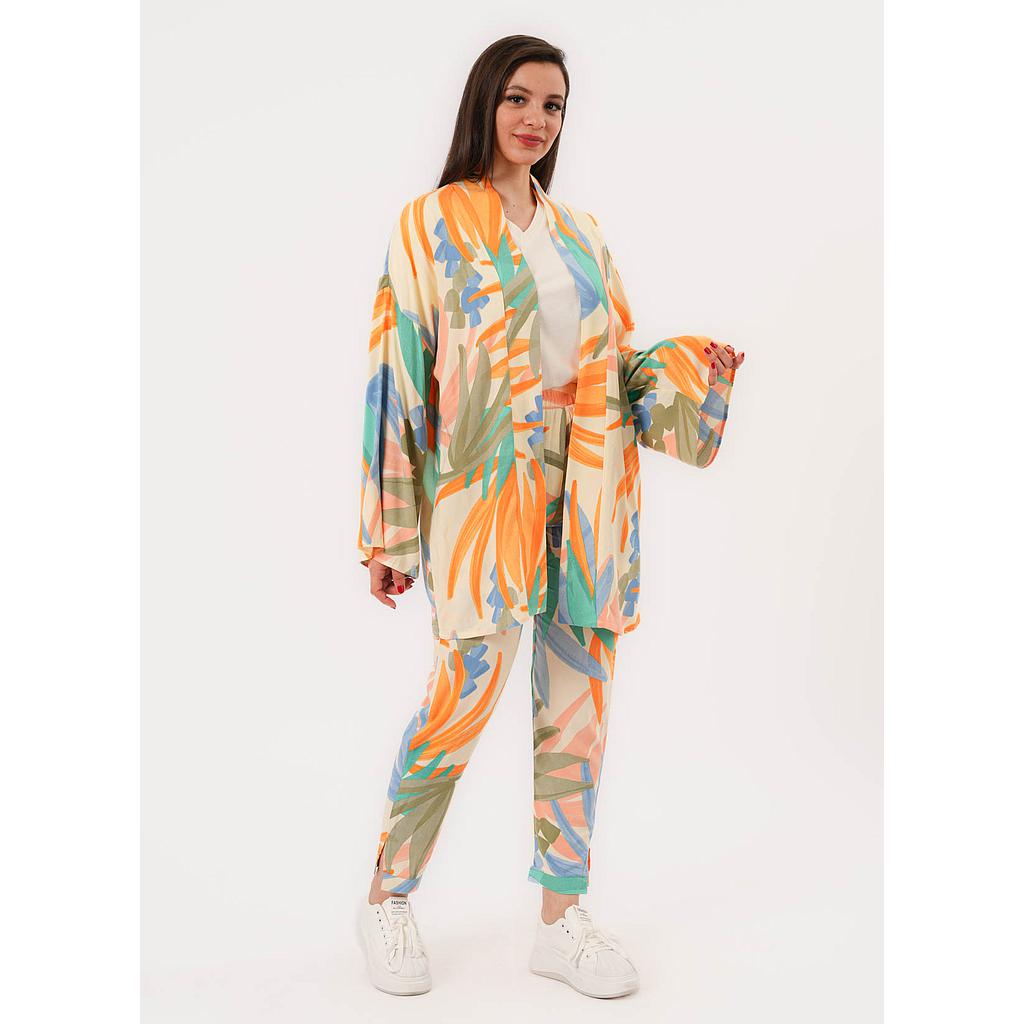 KIMONO À IMPRIMÉ COLORÉ