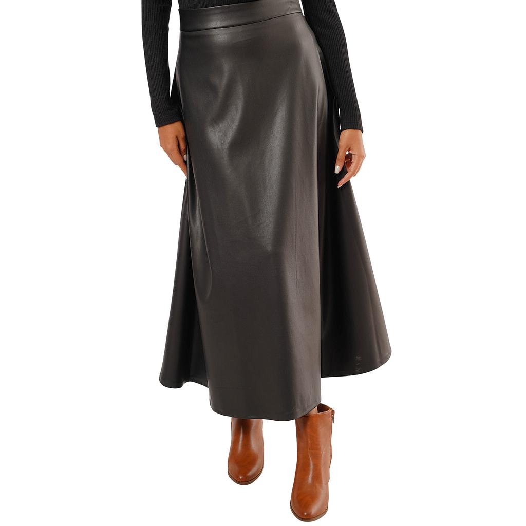 JUPE LONGUE SIMILICUIR