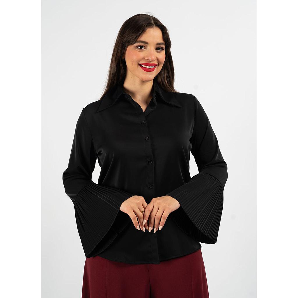 Chemise à Manches Plissées