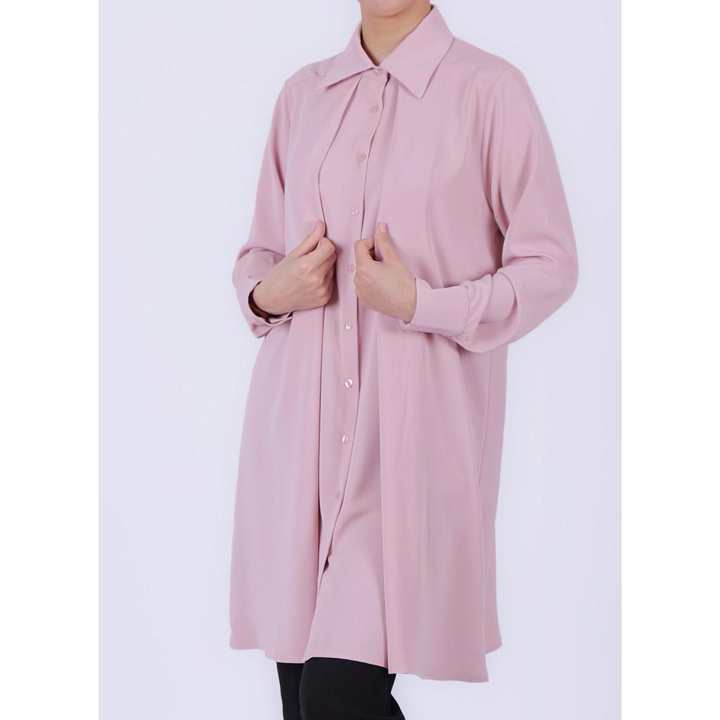 Robe Mi-longue Col Chemisier