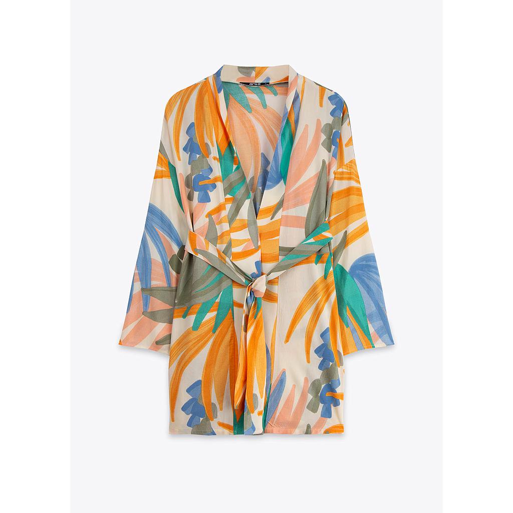KIMONO À IMPRIMÉ COLORÉ