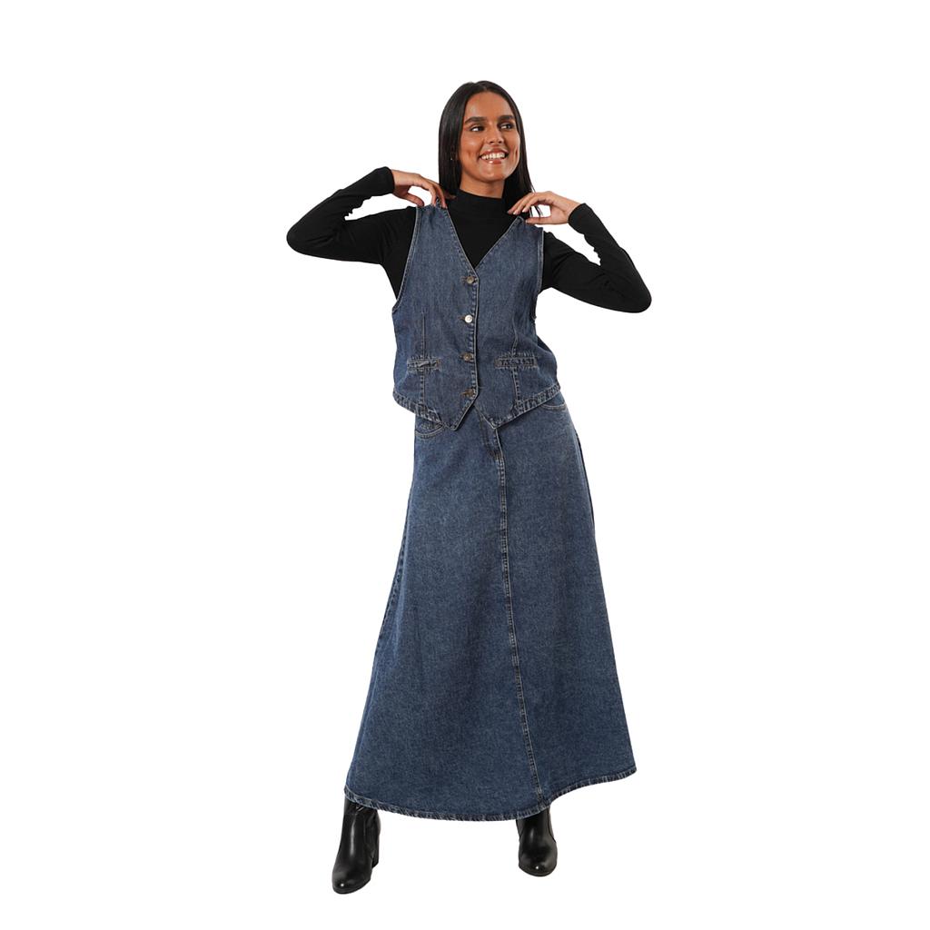 GILET COURT EN DENIM