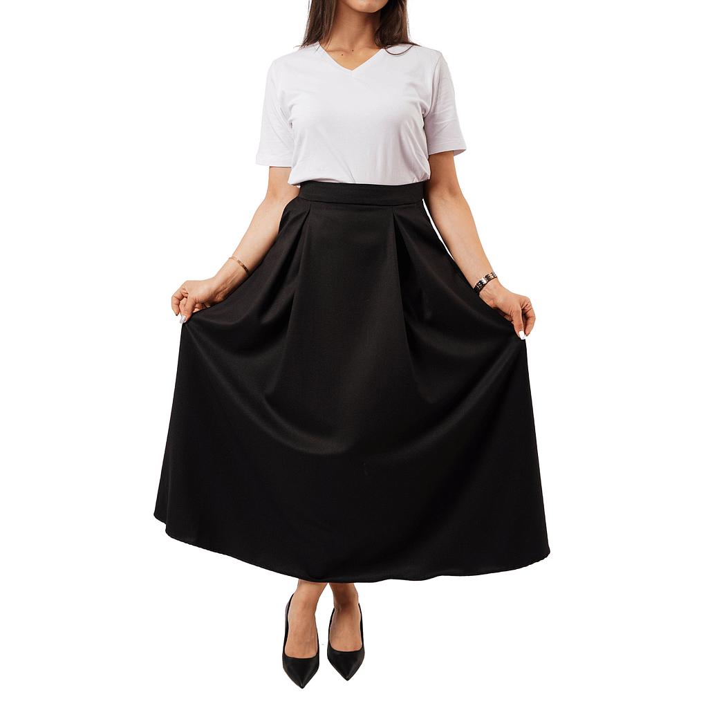 JUPE LONGUE A PLIS TAILLE HAUTE