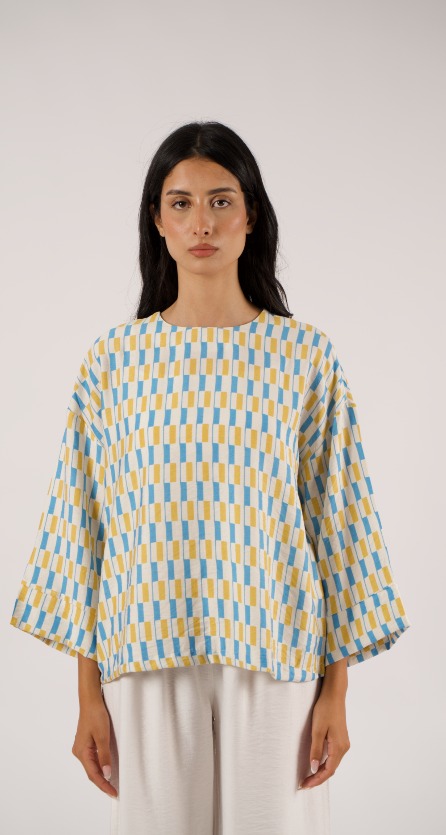 BLOUSE EN CREPE IMPRIMÉ