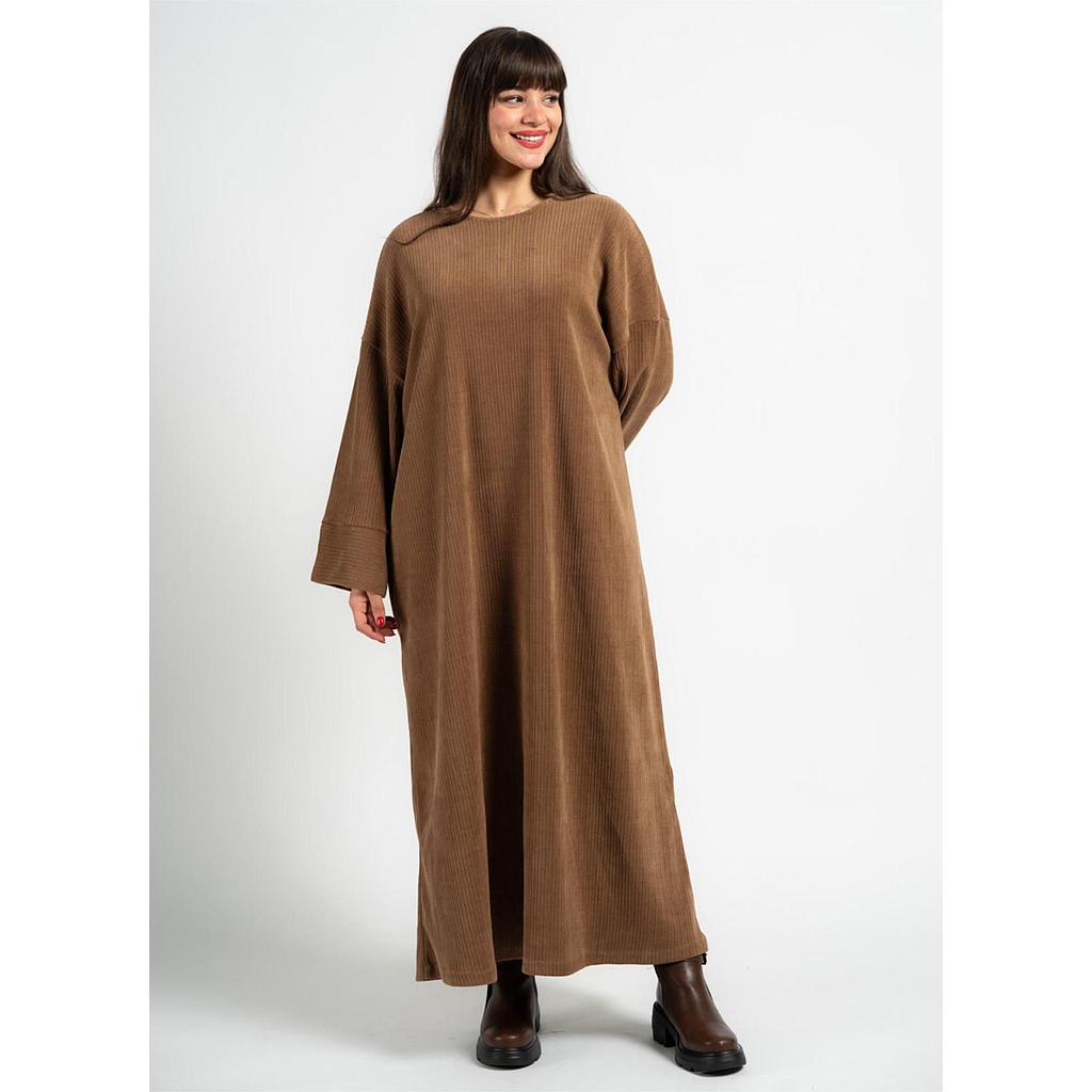 Robe Longue Oversize Côtelée