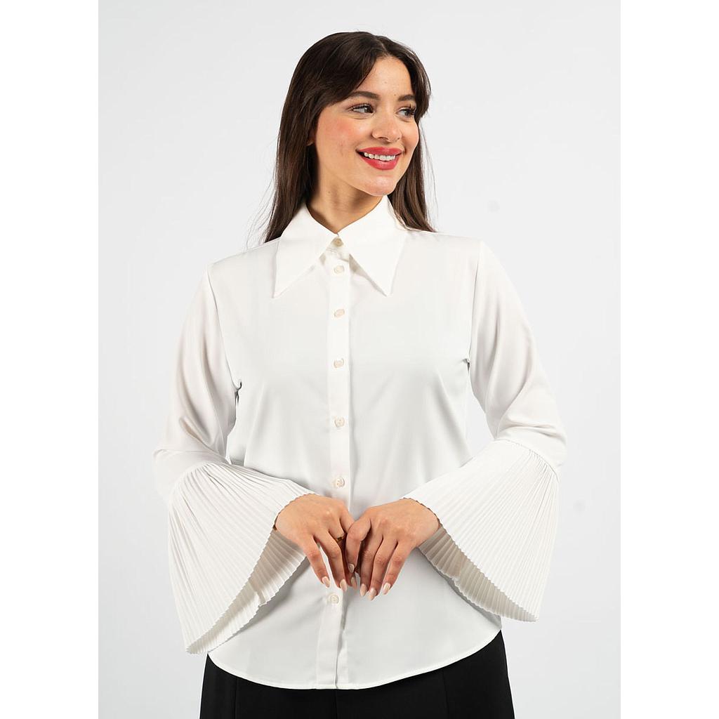 Chemise à Manches Plissées