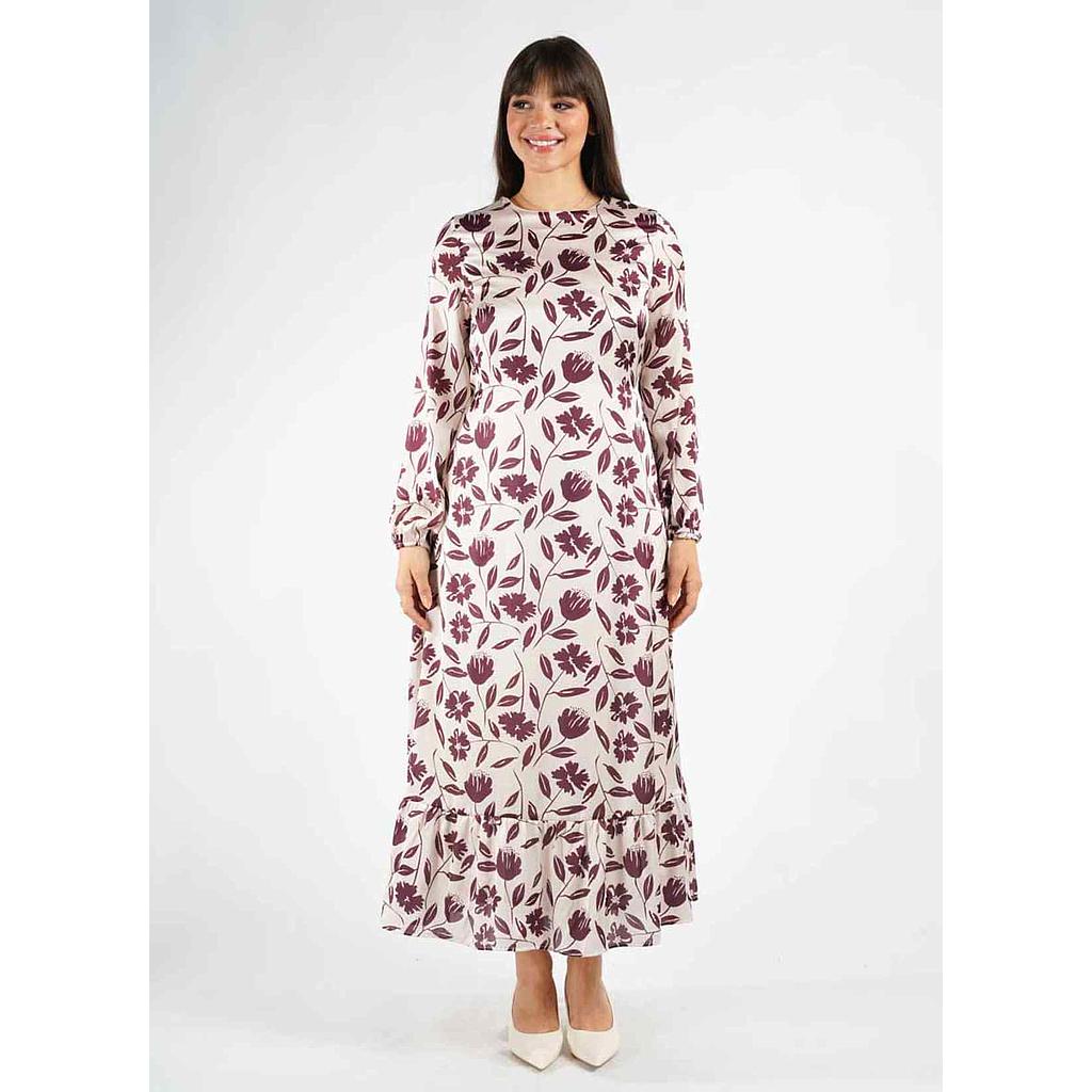 Robe en Satin Imprimé