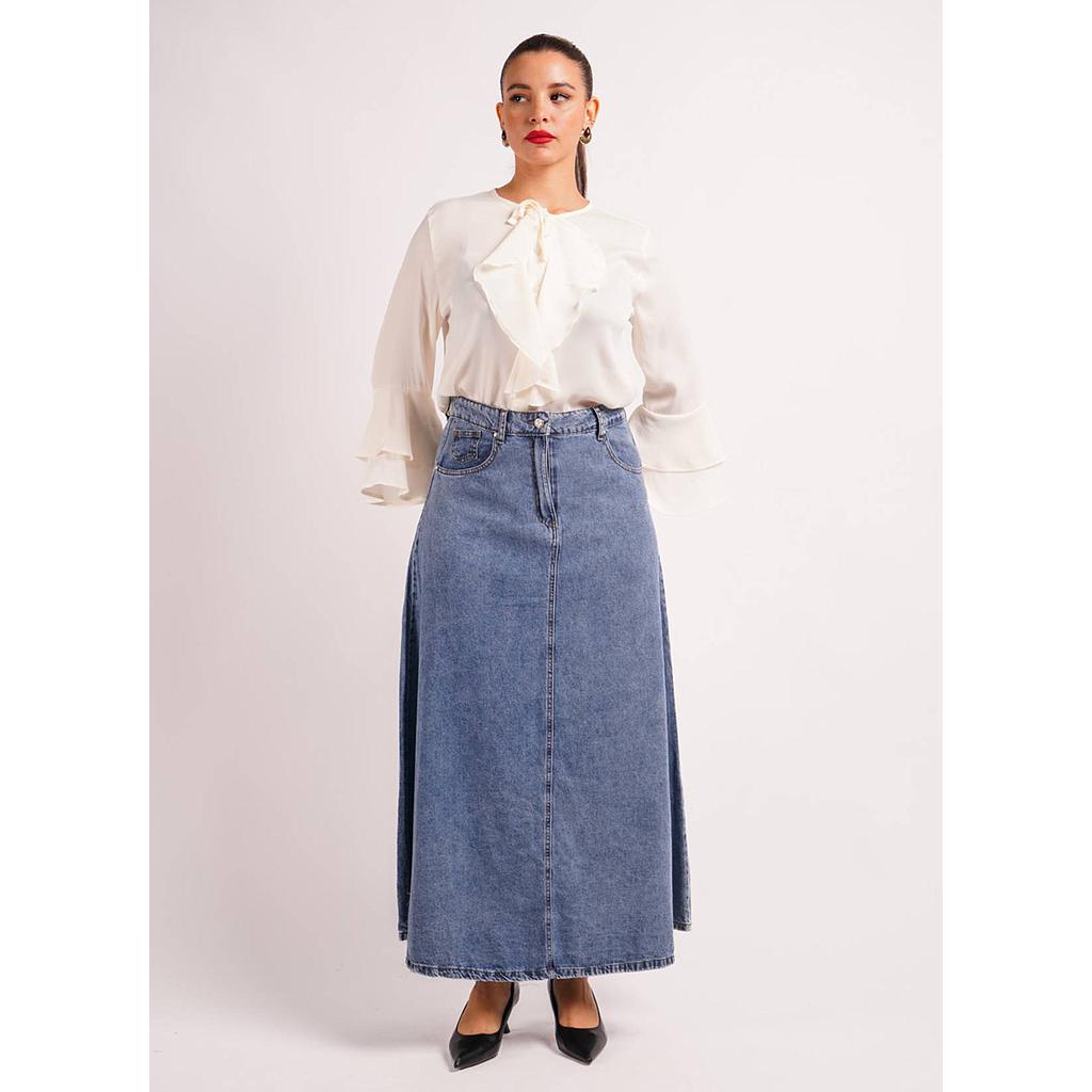 Jupe longue en denim