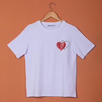T-shirt à imprimé coeur