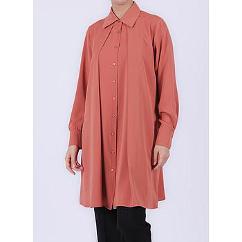 Robe Mi-longue Col Chemisier