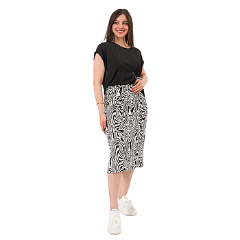 JUPE MI-LONGUE IMPRIMÉE