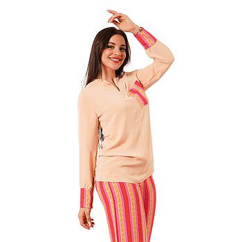 BLOUSE À POCHE ORNÉE