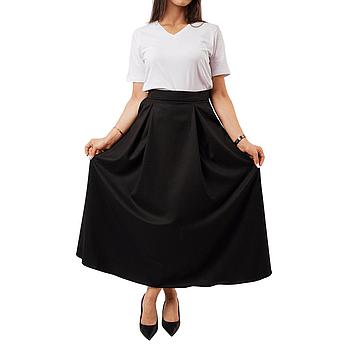 JUPE LONGUE A PLIS TAILLE HAUTE