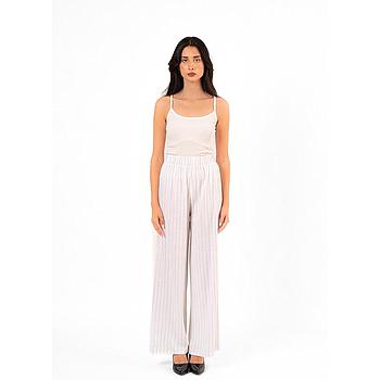 Pantalon Large à Rayures