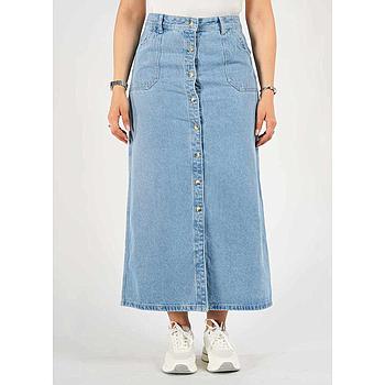 Jupe en Denim Boutonnée